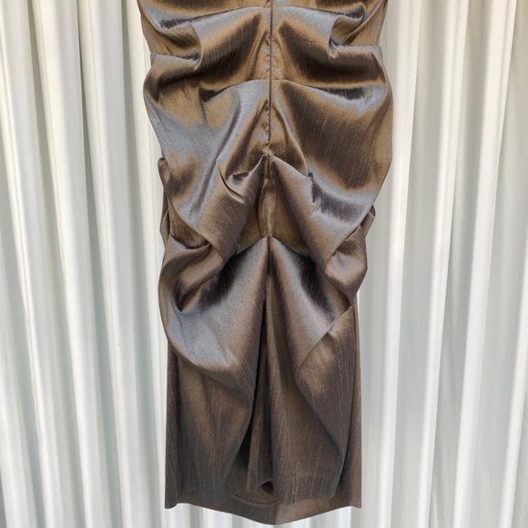 Sleeveless Bronze Cocktail Dress - Picture 3 of 5